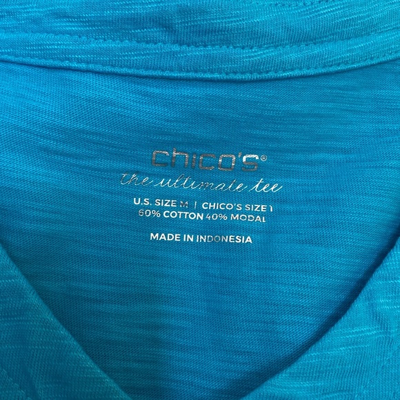 Chico’s Turquoise Tank Top with Jacket-M (size1) - Picture 4 of 6